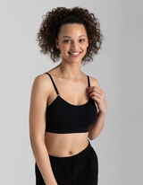 Podprsenkový top - prevažne bez švov - cierna