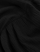 Abito blusato - Mussola - nero