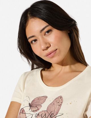 T-shirt - Glitterprint - Off-White