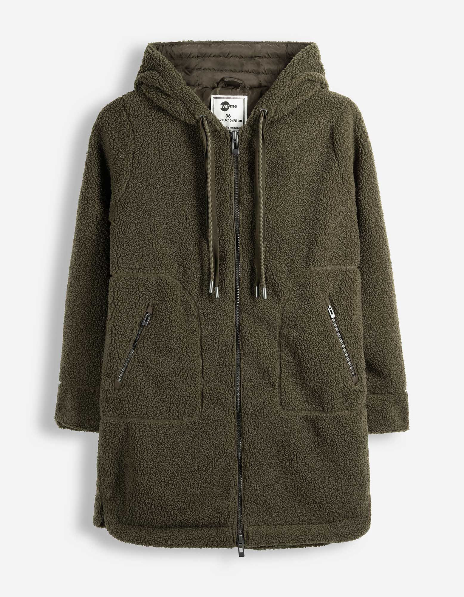 Mantel - Teddyfell - Khaki