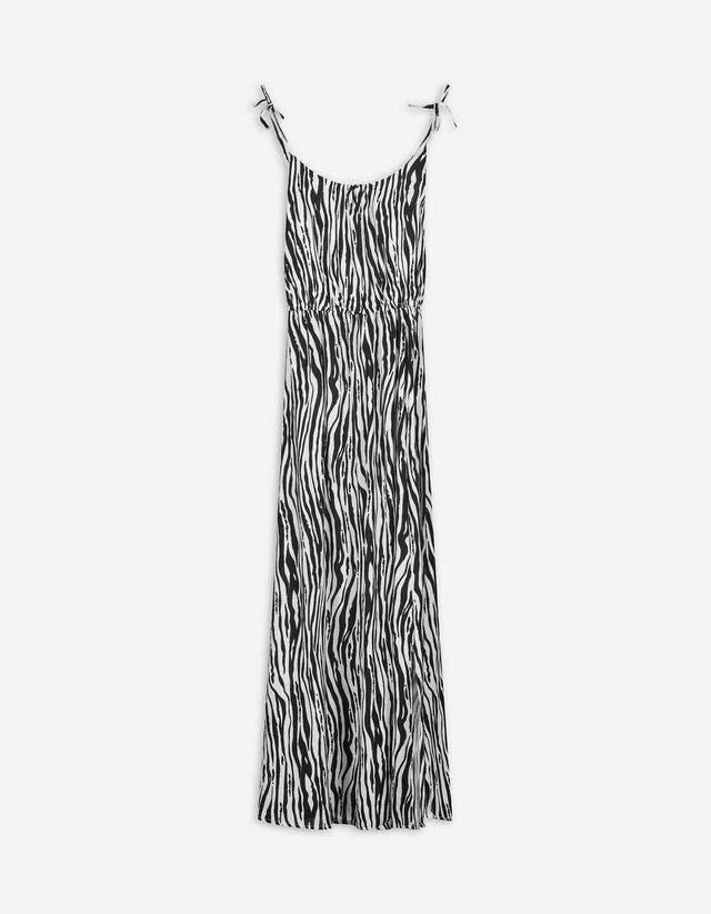 Maxi-jurk - Motief all-over - wit
