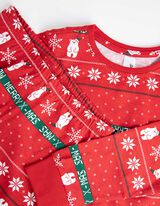 Pigiama completo (felpa + pantaloni) - Natale - rosso