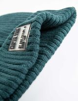 Pletená čiapka - Rebrový úplet - tmavozelena