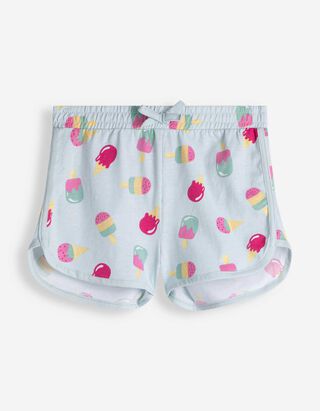 Shorts - Allover-Print - Hellblau