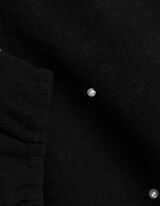 Tričko - Ozdobné perličky - cerná