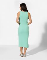 Midikleid - Seitenschlitz - Mint