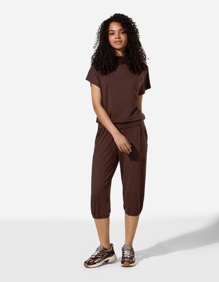 Yoga Hose - Viskose-Mix - Dunkelbraun