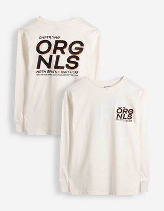 Langarmshirt - Oversized Fit - Off-White