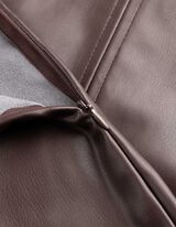 Sukně - Imitace kůže - tmave cervená