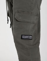 Pantalon cargo - Teneur en stretch - Gris