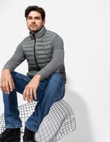 Prešívaná vesta - Šikmé vrecká - tmavozelena