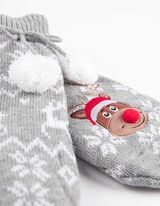 Dikke sokken - Kerst - lichtgrijs