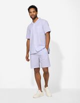 Short - Strepen - lichtblauw