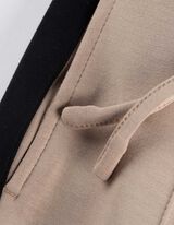 Broek - Contraststrepen - beige