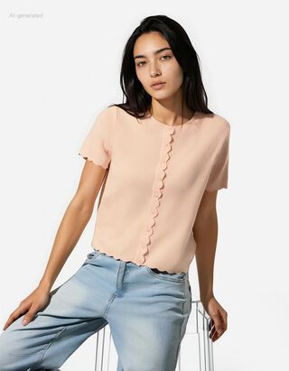 Cardigan - einfarbig - rosa