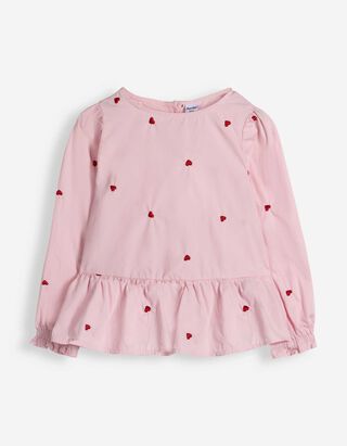 Bluse - Stickerei - Rosa