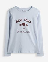 Longsleeve - Print - Lichtblauw