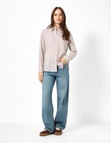 Hemd - Streifen - Beige