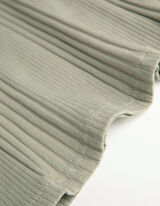 Majica dugih rukava - Rebrasta struktura - tamno zelena