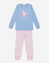 Mädchen Pyjama Set aus Shirt und Hose - Glitzer-Print  