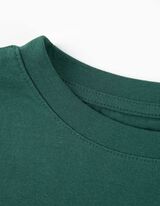 Tričko - Potlač v podobe správy - tmavozelena