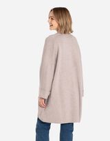 Ilgas kardiganas - Rankovės su užlenkimu - smelio spalvos