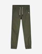 Jogpants - Aufgesetze Taschen - dunkelgrün