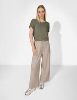 Hose - einfarbig - beige