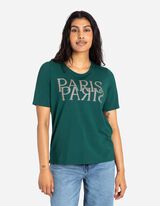 Marškinėliai - Priekinė spauda - tamsiai zalias