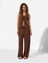 Broek - Viscosemix - bruin