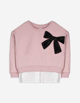 Set composto da felpa e leggings - Fiocco applicato - rosa