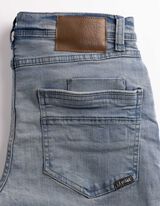 Jeansshorts - Wascheffekte - hellblau