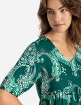 Hosszú ruha - LENZING™ ECOVERO™ - sötétzöld