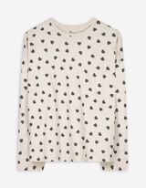 Pyjamaoberteil - Baumwolle - beige