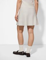 Rock in A-Linie - Knielang - wei&szlig;