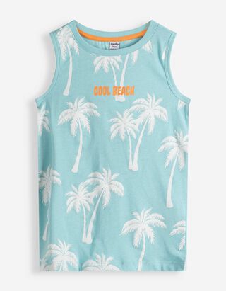 Top - Allover-Print - Hellblau