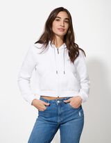 Cipzáros melegítőfelső - Egyszínű - feher