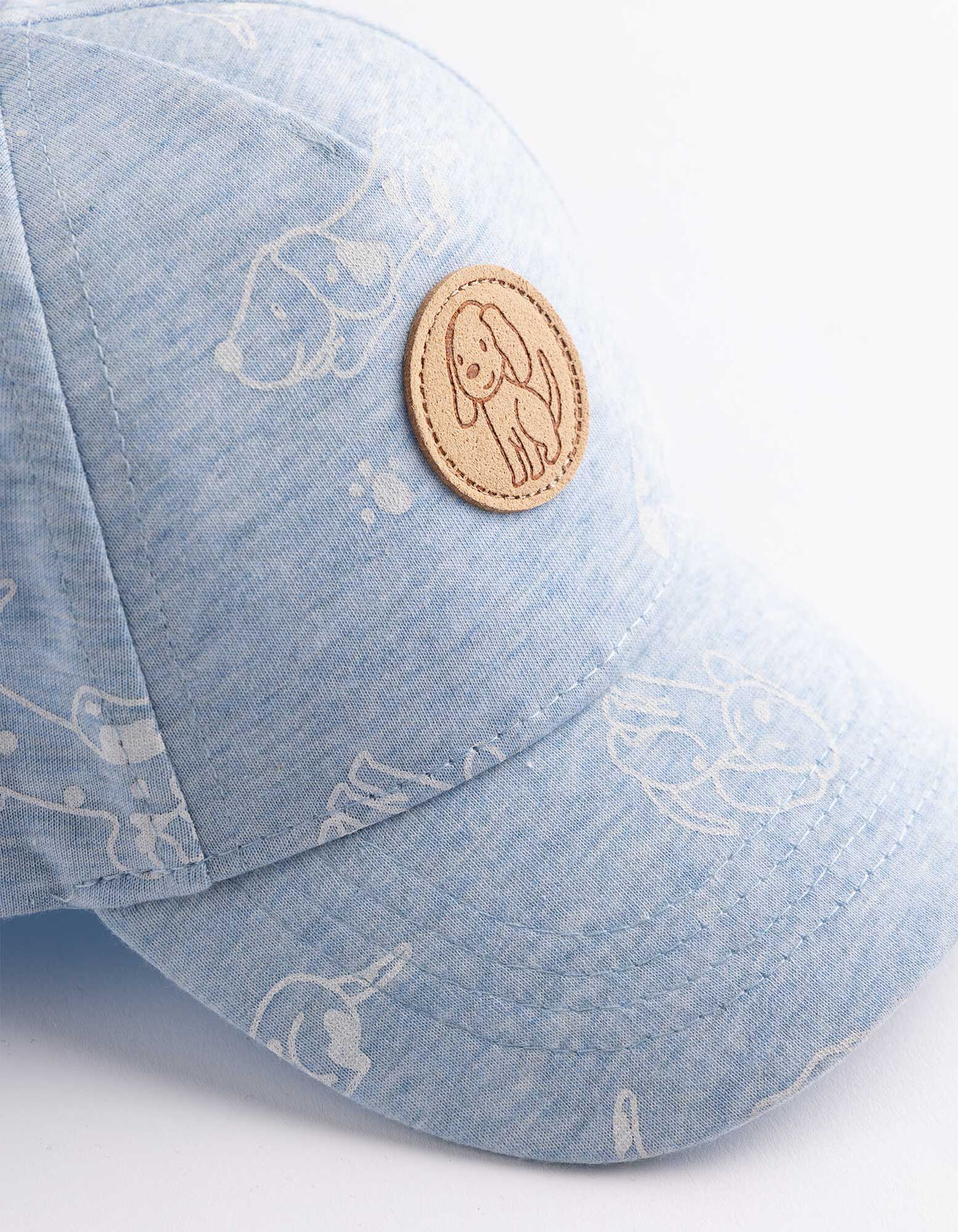 Basecap - Allover-Print - Hellblau