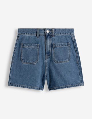 Jeansshorts - Regular Fit - blau