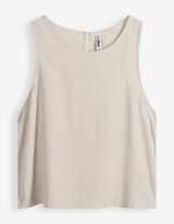 Blusentop - einfarbig - Beige