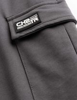 Short cargo - Molleton - Gris fonc&eacute;