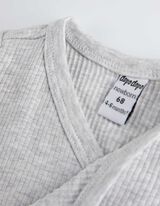 set od body dugih rukava, hlača i &scaron;e&scaron;ira - rebrasti materijal - svetlo-siva