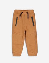 Jogger pants - Tekstprint - lichtbruin