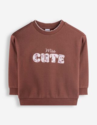Sweatshirt - Toepassing - Donkerbruin