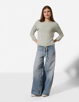 Shirt - Knotendetail - t&uuml;rkis