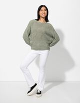 Strickpullover - Fledermausärmel - hellgrün