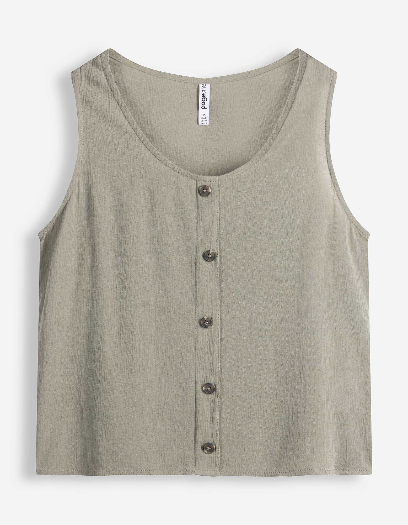 blůza - Jednobarevn&eacute; - Khaki zelen&aacute;