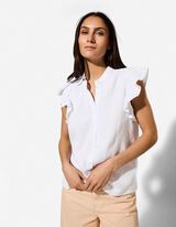 Blouse - Unicolore - Blanc cass&eacute;