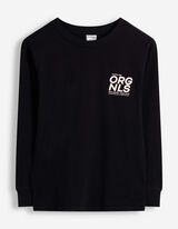 T-shirt &agrave; manches longues - Coupe oversize - noir