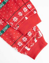 Set de pijama format din cămașă cu mânecă lungă și pantaloni  - Crăciun - Rosu